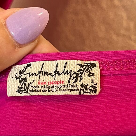 Intimately Free People Keep It Sleek Duo Bodysuit in Fuchsia size Medium - Picture 8 of 12